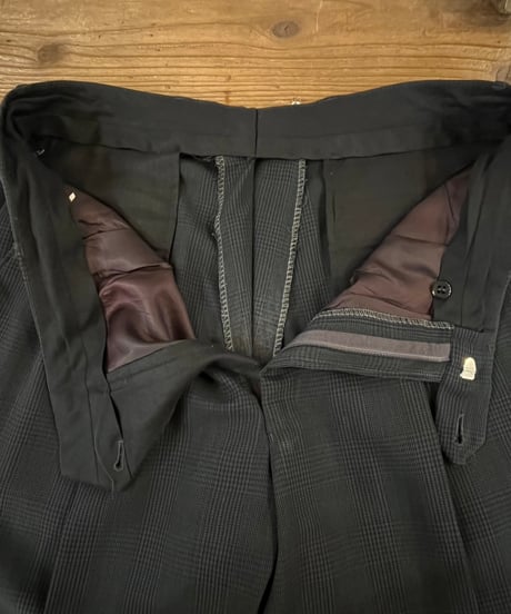 Glen Check Two-pleat Slacks