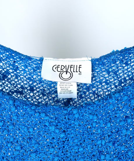 90s Sequin knit poncho Made in USA