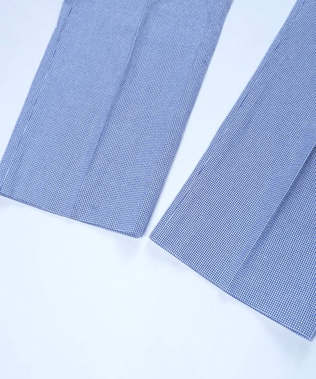 Seersucker pincheck two-pleat slacks