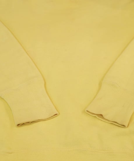 50-60s Yellow set-in sleeve plain sweatshirt