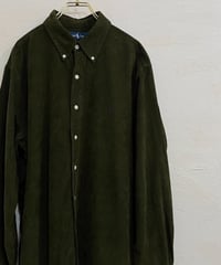 『Ralph Lauren』 Dark green corduroy shirt / size XL