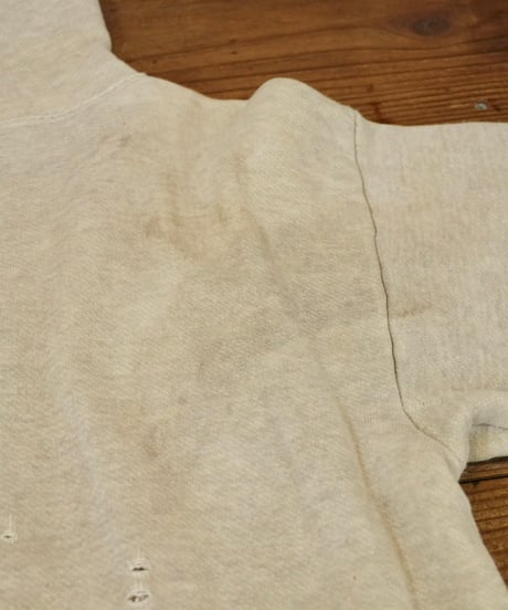 50s White x Gray Two-Tone Solid Double-Face Sweatshirt / size M程度