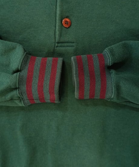 90s 『CHEETAH』 Half-button sweatshirt polo shirt "Made in USA"/ size S