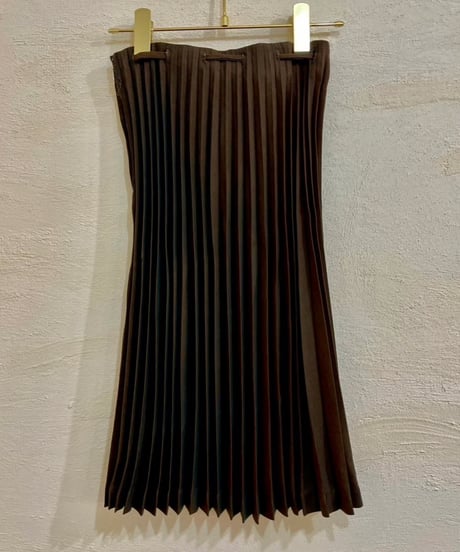 50s Brown Pleats Skirt