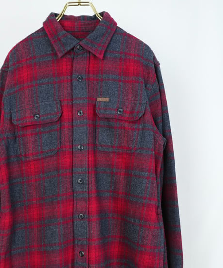 00s “ORVIS” Red Shadow Check Flannel shirt with pockets / size S