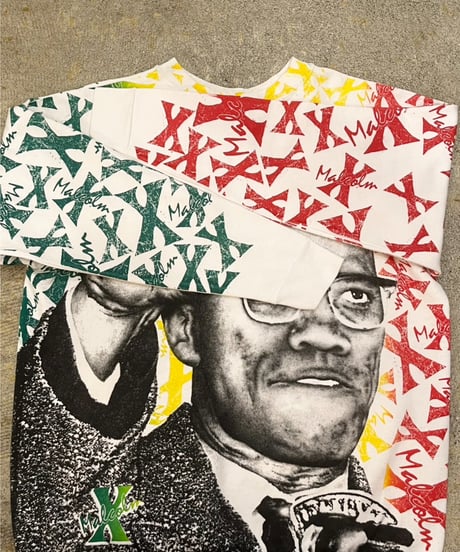 90s "Malcolm X" プリントスウェット / size XL