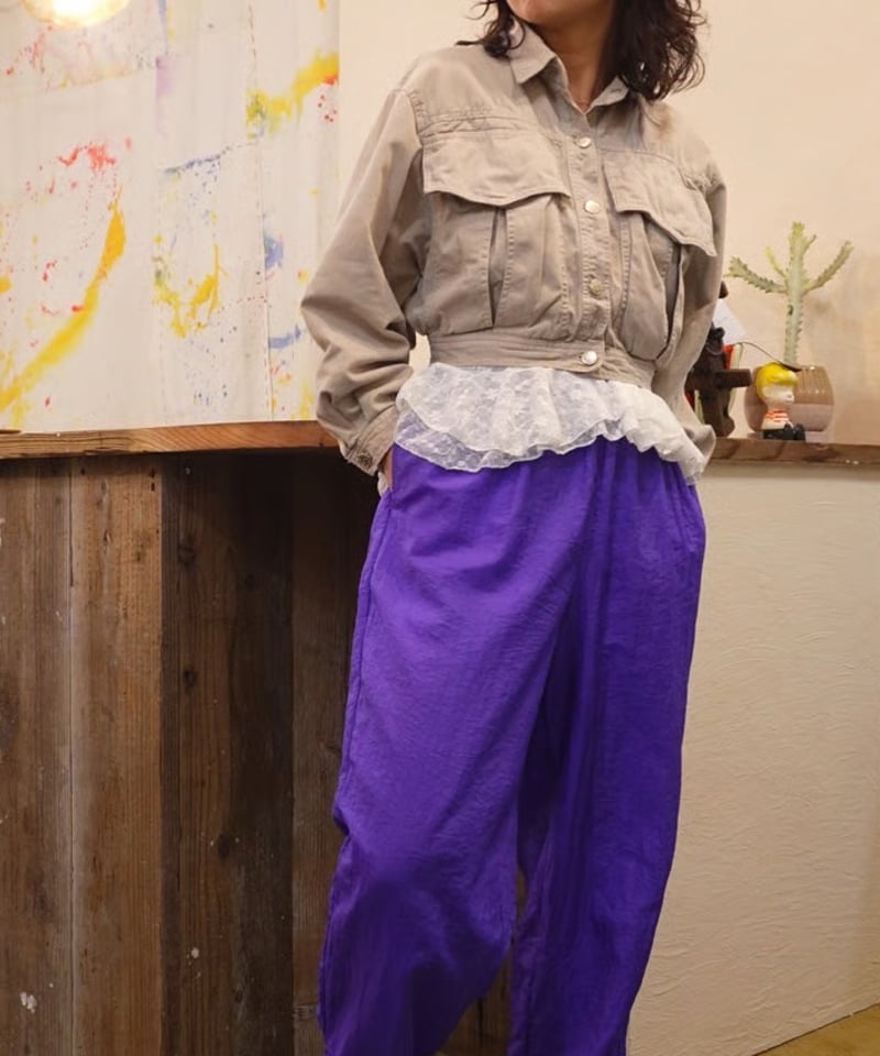 ジャケット・アウター BULKY SLEEVE CROPPED JACKET Long Sleeve Zip Front Boxy Cropped Jacket In Burgundy Faux