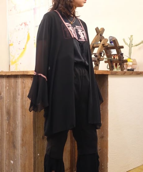 Chiffon Flare Sleeve Robe