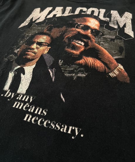 "Malcolm X" プリントTシャツ / size L 程度