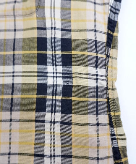 60s "ARROW" Open-collar cotton check shirt / size M