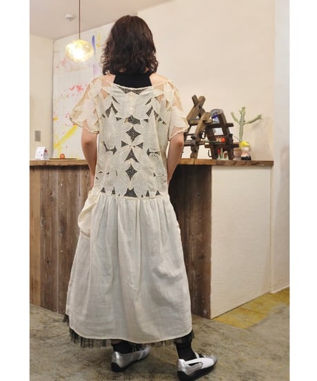 Cut Lace Cotton Dress