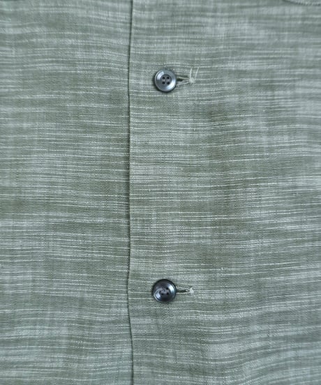 60s "Pilgrim" Cotton 『Kasuri』Weave Open collar Shirt / size 15-15½