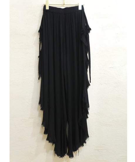 Deep Slit Ruffle Pants