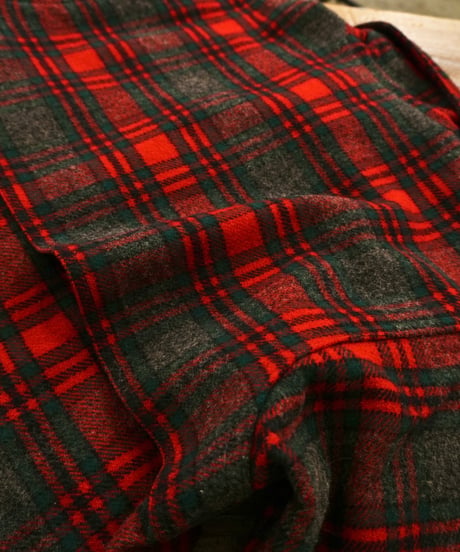 90s 『johnson woolen mills』 Red checked Wool jacket “Made in USA”