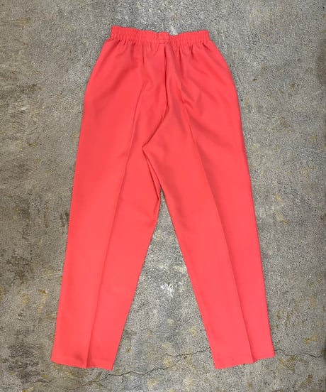 Pink polyester easy pants Made in USA