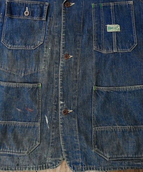 40s WWⅡ 『HERCULES』 Denim coverall / size 38-40程度