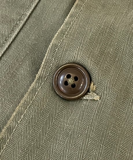 40-50s U.S.ARMY ヘリンボーンツイル ユーティリティシャツ / size S~M程度