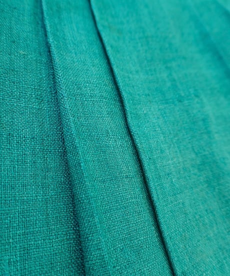 80s Turquoise Pleated Long Skirt