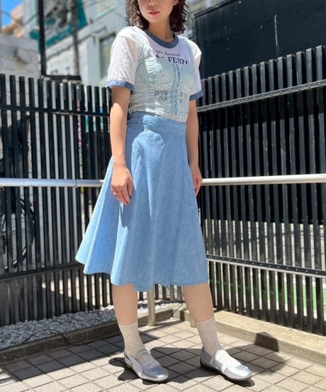 Buttoned Wrap Skirt