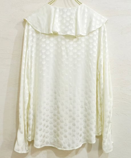 Ruffle Collar Jacquard Shirt