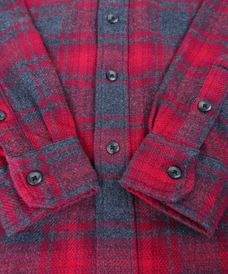 00s “ORVIS” Red Shadow Check Flannel shirt with pockets / size S