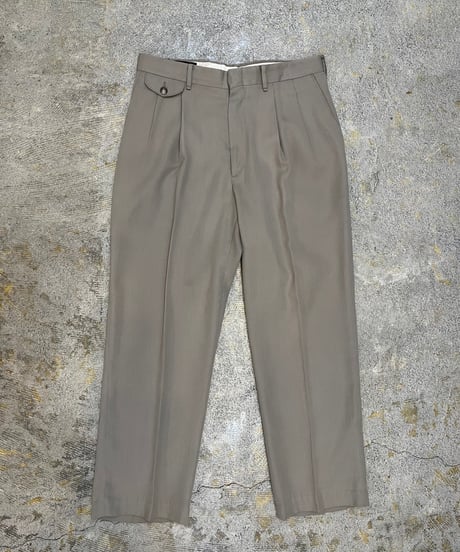 Light beige two-pleat slacks "Made in USA"