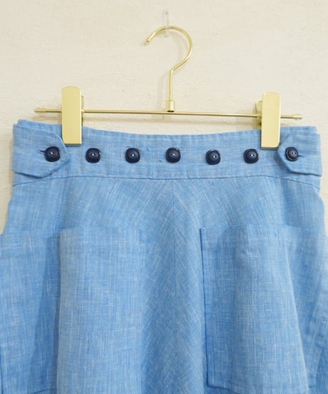 Buttoned Wrap Skirt