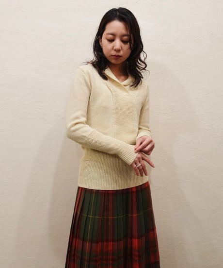 70s Shawl collar Knit