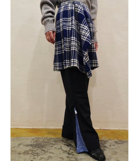 Wool Wrap Short Skirt