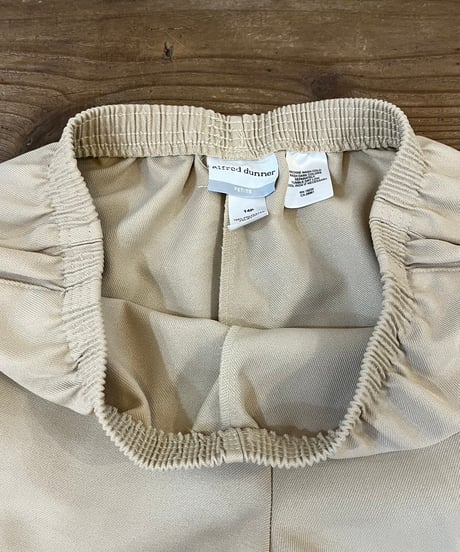 Light beige polyester easy pants