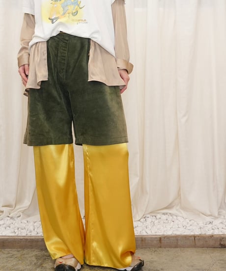 90s "FORENZA" real pig suede Two-pleat shorts