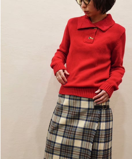 『LRL LAUREN JEANS CO. Ralph Lauren』Metal Closure Cotton Knit