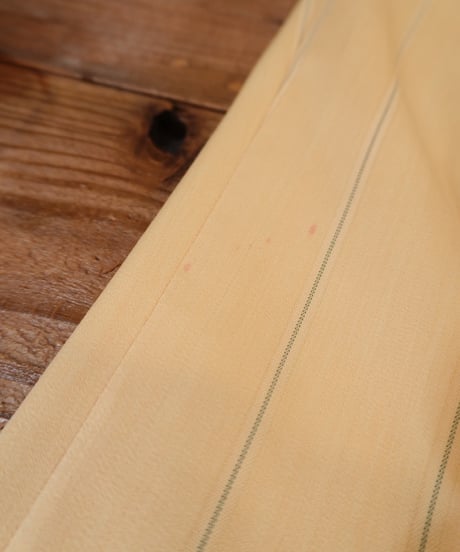Yellow × Light blue Striped Two-pleat Wide slacks