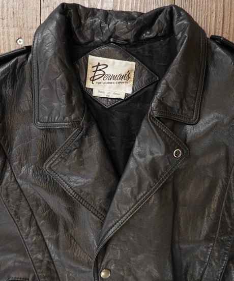 80-90s Big Silhouette Leather Rider's Jacket