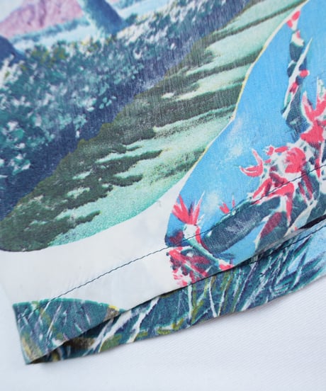 40's "MAIDEN" Picture Print Aloha Shirt
