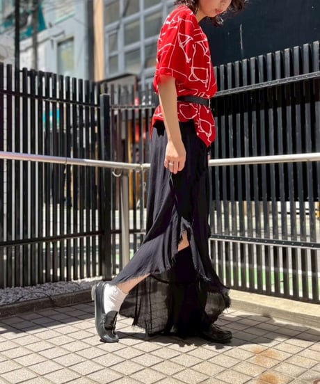 Deep Slit Ruffle Pants