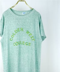 70s "Champion" Heather Green College print T-shirt / size L