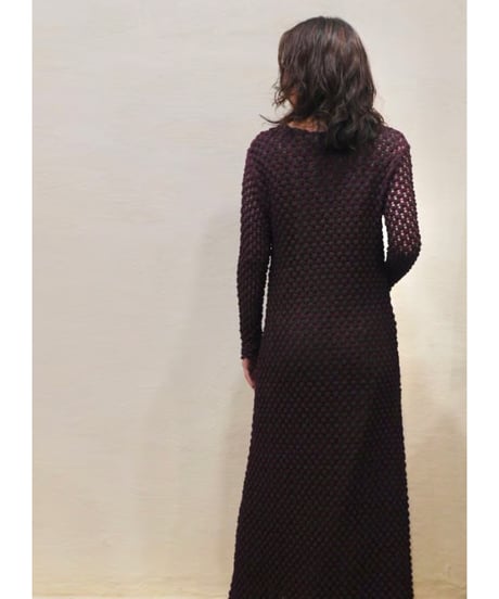 Grape-like Knit Lace Dress