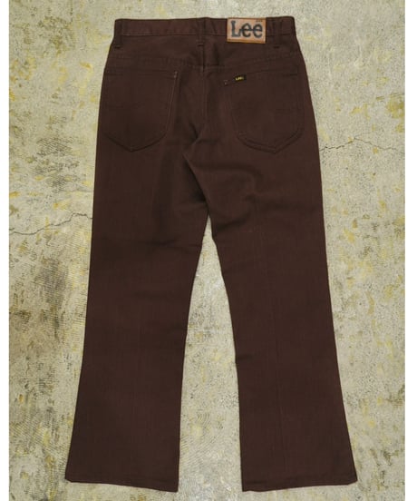 70-80s 『Lee』 茶色 ブーツカット コットンパンツ / size W30程度