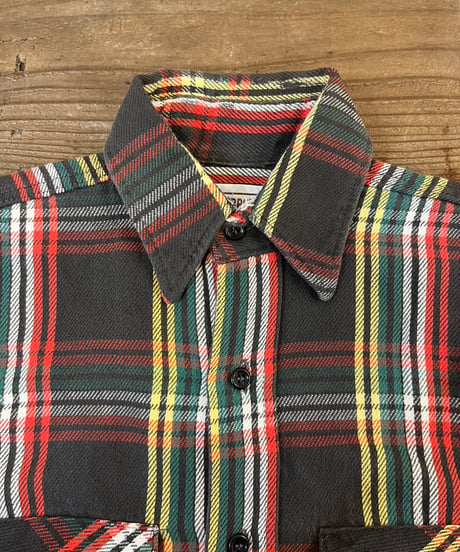 黒ベース 80s 『FIVE BROTHERS』　Flannel shirt "Made in USA" / size S
