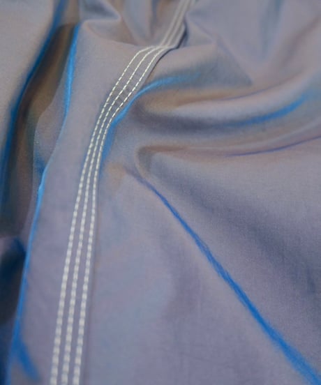Metallic Blue Flare Cargo Pants