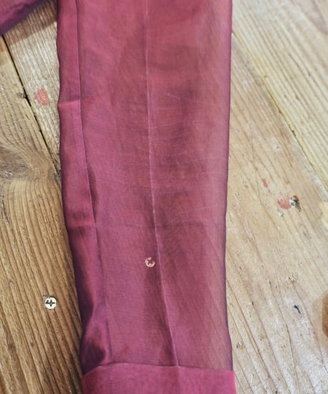 90s Bordeaux Sheer Silk Shirt