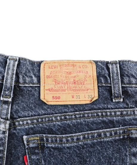 90s "Levi’s 550" Black jeans Made in USA / W31 L32