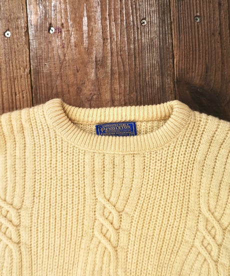70s『Pendleton』Aran knit