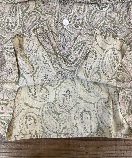 60s『ARROW』Paisley pattern pajama shirt