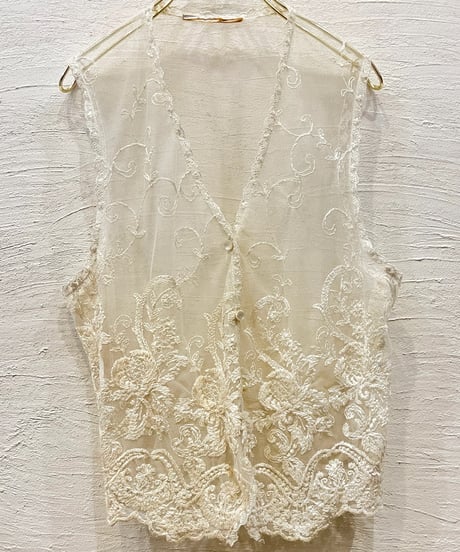 White Lace Vest