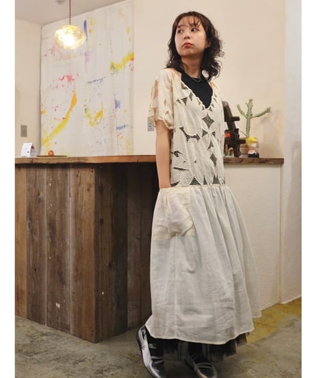 Cut Lace Cotton Dress