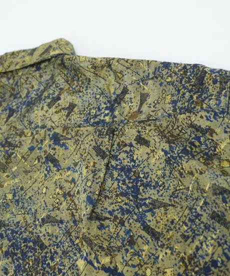 90s Gold-Thread Jacquard Art Shirt