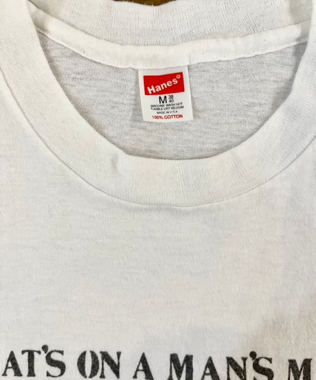 80s Hanes “WHAT’S ON A MAN’S MIND” 騙し絵Tシャツ / size M