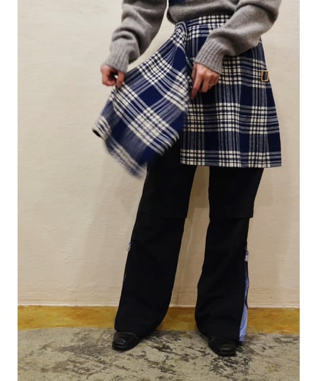 Wool Wrap Short Skirt